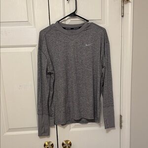 Nike Running Heather Gray Long Sleeve Size Large